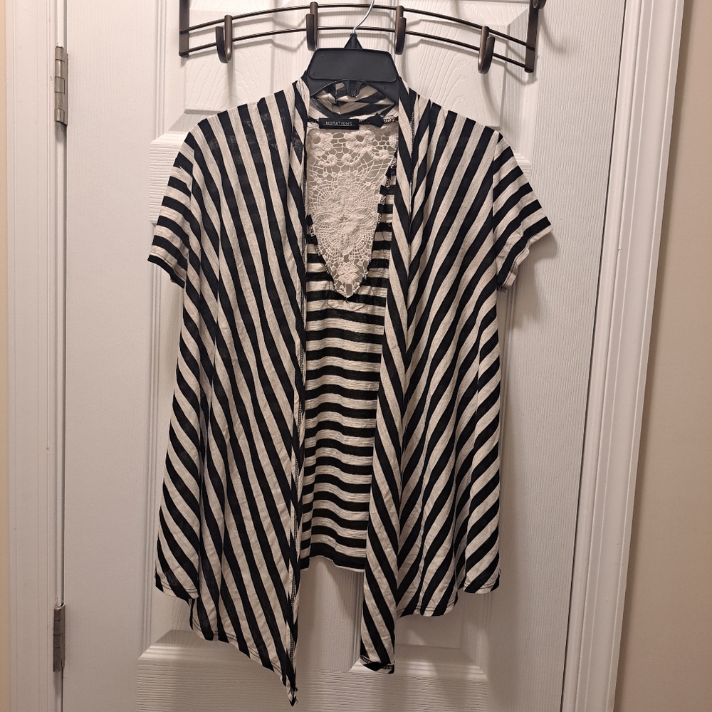 Black & White Lace Shrug